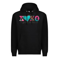 Black xoxo hugs and kisses valentines day Premium Hoodie - AdoDesignShop