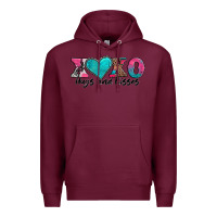 Burgundy xoxo hugs and kisses valentines day Premium Hoodie - AdoDesignShop
