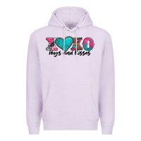 Lilac xoxo hugs and kisses valentines day Premium Hoodie - AdoDesignShop