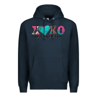 Navy xoxo hugs and kisses valentines day Premium Hoodie - AdoDesignShop