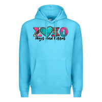 Ocean Blue xoxo hugs and kisses valentines day Premium Hoodie - AdoDesignShop