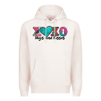 Pale Pink xoxo hugs and kisses valentines day Premium Hoodie - AdoDesignShop