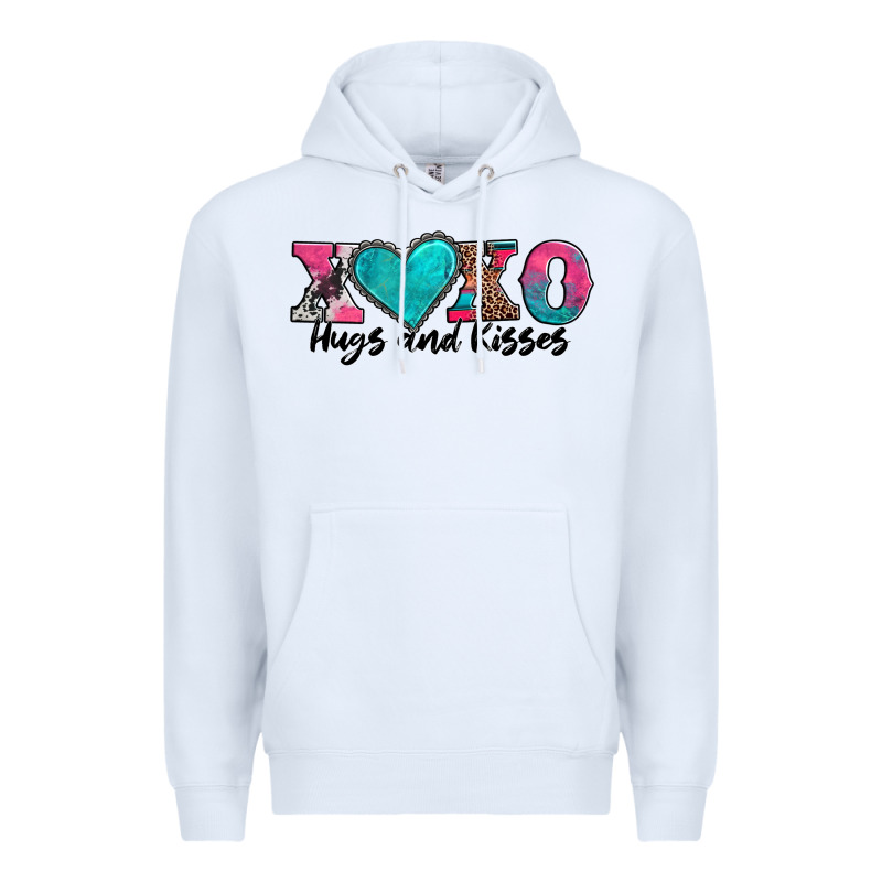 Xoxo Hugs And Kisses Valentines Day Premium Hoodie by AdoDesignShop | Teevron