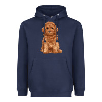 Navy toy poodle Heavyweight Hoodie - RanaPortraitStore