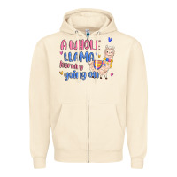Sandshell a whole llama learning going on Zipper Hoodie - MaliasSmallBusiness
