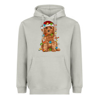 Moon Dust toy poodle with christmas lights Heavyweight Hoodie - RanaPortraitStore