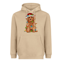 Mushroom toy poodle with christmas lights Heavyweight Hoodie - RanaPortraitStore