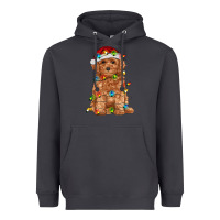 Smoke toy poodle with christmas lights Heavyweight Hoodie - RanaPortraitStore