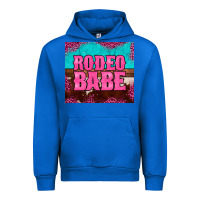 Cobalt rodeo babe cowhide leopard turquoise Urban Hoodie - BarkalooDesign