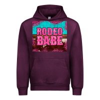 Mauve Wine rodeo babe cowhide leopard turquoise Urban Hoodie - BarkalooDesign