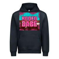 Navy rodeo babe cowhide leopard turquoise Urban Hoodie - BarkalooDesign