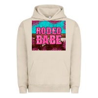 Pigment French Oak rodeo babe cowhide leopard turquoise Urban Hoodie - BarkalooDesign