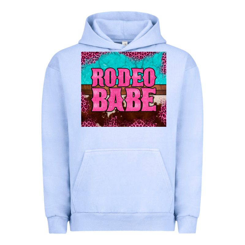 Rodeo Babe Cowhide Leopard Turquoise Urban Hoodie by BarkalooDesign | Teevron