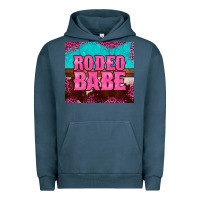 Pigment Midnight Navy rodeo babe cowhide leopard turquoise Urban Hoodie - BarkalooDesign