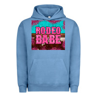 Pigment Pebble Blue rodeo babe cowhide leopard turquoise Urban Hoodie - BarkalooDesign
