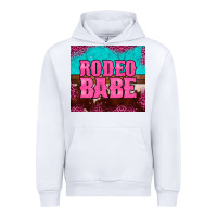 White rodeo babe cowhide leopard turquoise Urban Hoodie - BarkalooDesign