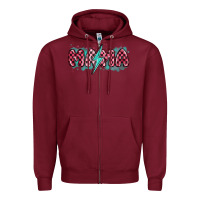 Burgundy lightning bolt mama Zipper Hoodie - MaliasSmallBusiness