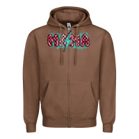 Chestnut lightning bolt mama Zipper Hoodie - MaliasSmallBusiness
