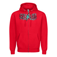 Red lightning bolt mama Zipper Hoodie - MaliasSmallBusiness