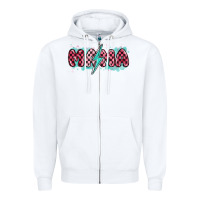 White lightning bolt mama Zipper Hoodie - MaliasSmallBusiness