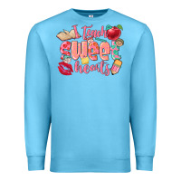 Ocean Blue i teach sweet hearts valentine's day teacher Premium Sweatshirt - FaDigitalArtStudio