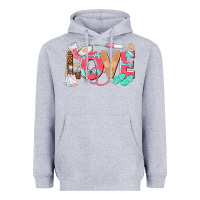 Heather Grey nurse love Heavyweight Hoodie - texasbilliewilder