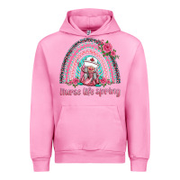 Fuchsia Pink nurse life spring rainbow Urban Hoodie - BarkalooDesign