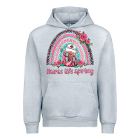 Heather Grey nurse life spring rainbow Urban Hoodie - BarkalooDesign