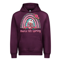 Mauve Wine nurse life spring rainbow Urban Hoodie - BarkalooDesign