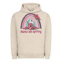 Pigment French Oak nurse life spring rainbow Urban Hoodie - BarkalooDesign