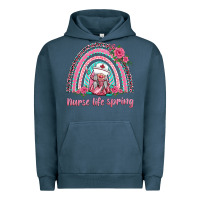 Pigment Midnight Navy nurse life spring rainbow Urban Hoodie - BarkalooDesign