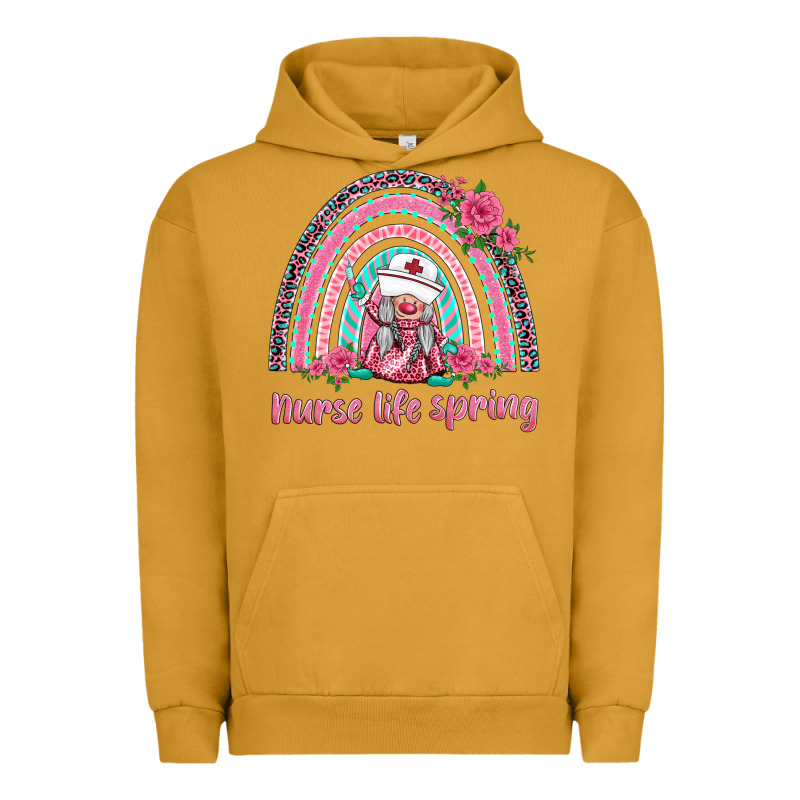 Nurse Life Spring Rainbow Urban Hoodie by BarkalooDesign | Teevron