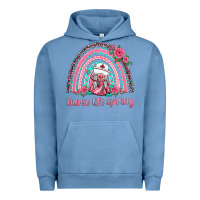 Pigment Pebble Blue nurse life spring rainbow Urban Hoodie - BarkalooDesign