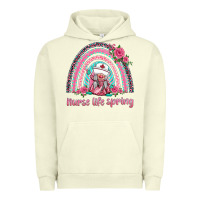 Pigment Pistachio nurse life spring rainbow Urban Hoodie - BarkalooDesign