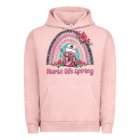 Pigment Salmon nurse life spring rainbow Urban Hoodie - BarkalooDesign