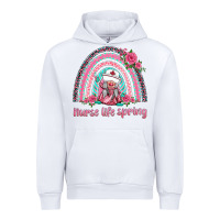 White nurse life spring rainbow Urban Hoodie - BarkalooDesign