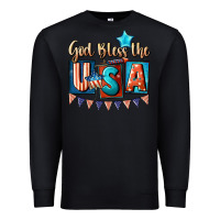 Black God bless the USA 4th of july Premium Sweatshirt - CowGirlArtShop