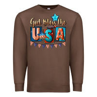 Chestnut God bless the USA 4th of july Premium Sweatshirt - CowGirlArtShop