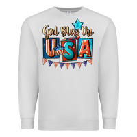 Dove Grey God bless the USA 4th of july Premium Sweatshirt - CowGirlArtShop
