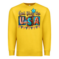 God Bless The Usa 4th Of July Premium Sweatshirt | Teevron