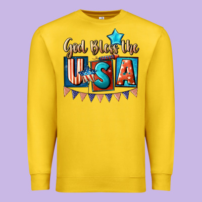 God Bless The Usa 4th Of July Premium Sweatshirt Designed By Cowgirlartshop