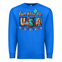 True Royal God bless the USA 4th of july Premium Sweatshirt - CowGirlArtShop