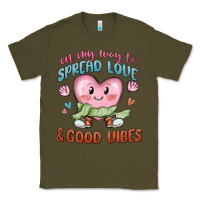 Army Green on my way to spread love Classic Tee - MaliasSmallBusiness
