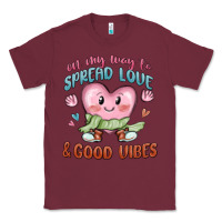 Burgundy on my way to spread love Classic Tee - MaliasSmallBusiness