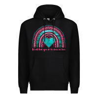 Black valentine's day rainbow let all that you do be done in love 1 corinthi Premium Hoodie - AdoDesignShop