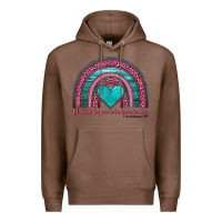 Chestnut valentine's day rainbow let all that you do be done in love 1 corinthi Premium Hoodie - AdoDesignShop