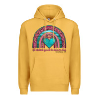 Mustard valentine's day rainbow let all that you do be done in love 1 corinthi Premium Hoodie - AdoDesignShop