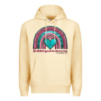 Pina Colada valentine's day rainbow let all that you do be done in love 1 corinthi Premium Hoodie - AdoDesignShop