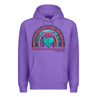 Purple valentine's day rainbow let all that you do be done in love 1 corinthi Premium Hoodie - AdoDesignShop