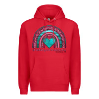 Red valentine's day rainbow let all that you do be done in love 1 corinthi Premium Hoodie - AdoDesignShop